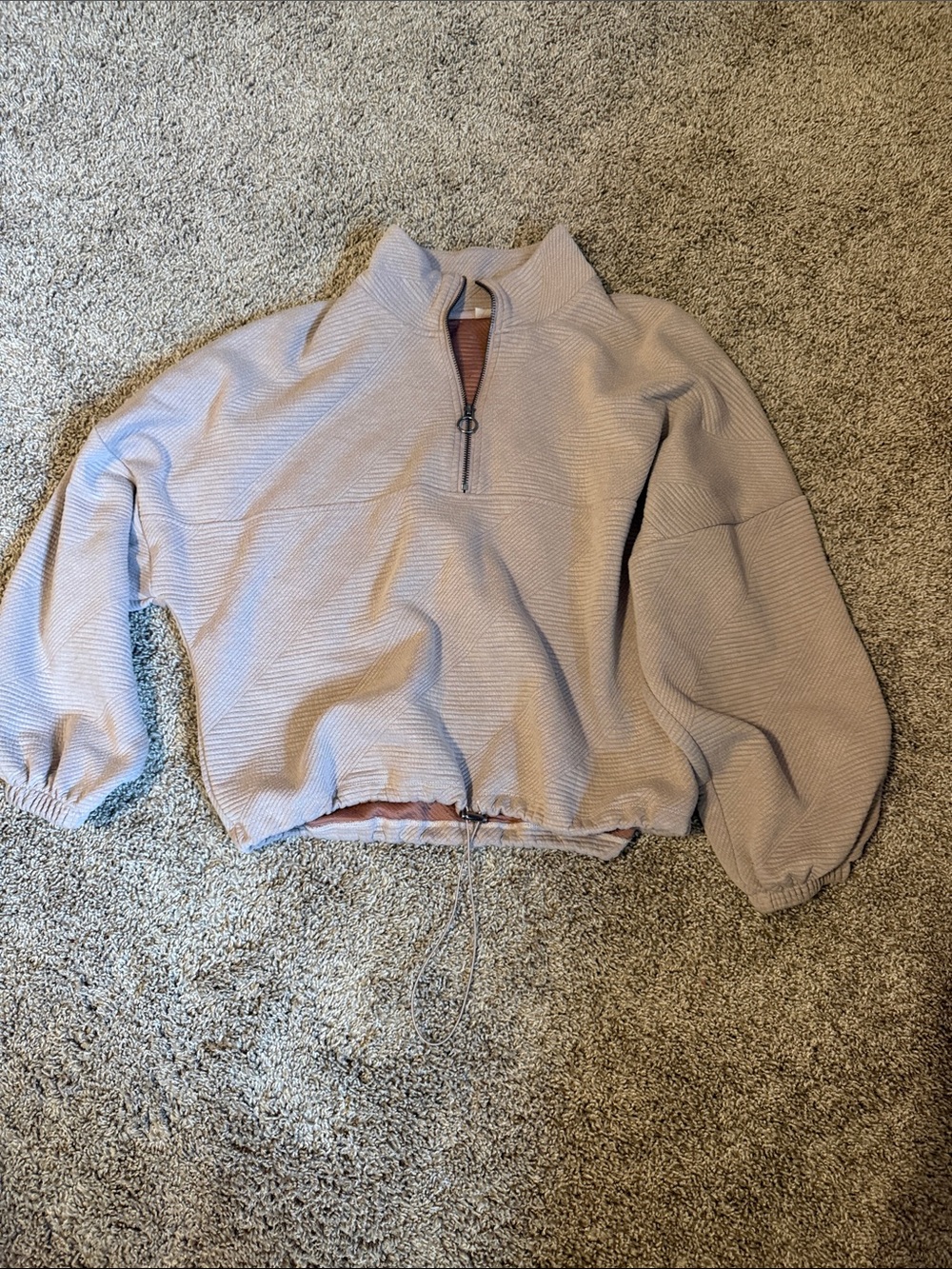 Balance Collection Mauve Quarter-Zip Pullover Sweater